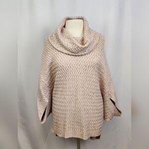 St John's Bay Beige Knit Poncho Sweater Size XL